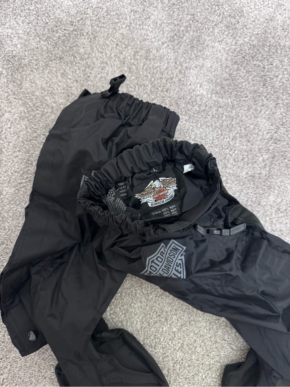 Harley-Davidson Hooded Rain Jacket, Pants, Boot Covers Set - Picture 6 of 7